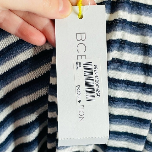 BCBGeneration Stripe Open Back Cutout Swing Dress - Picture 8 of 9